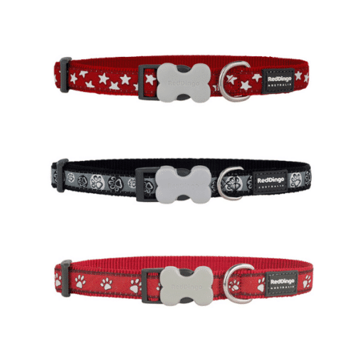 Dingo Hundehalsband – Kunststoff-Schnellverschluss, 1,6x38 Cm, Rot, Für Halsumfang 18-27 Cm